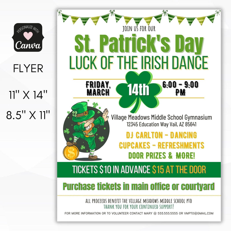 st patricks day dance flyer