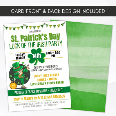 st pattys day family party invite