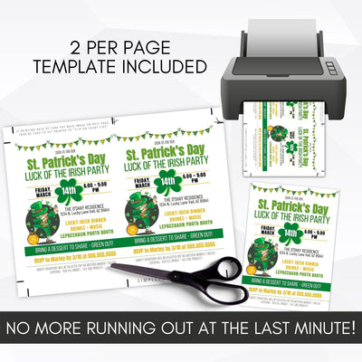 kids st patricks day party invitation