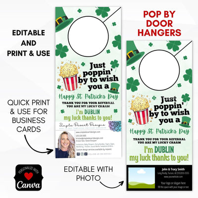 March poppin by popcorn pop by door hanger tags