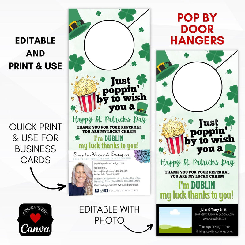 March poppin by popcorn pop by door hanger tags