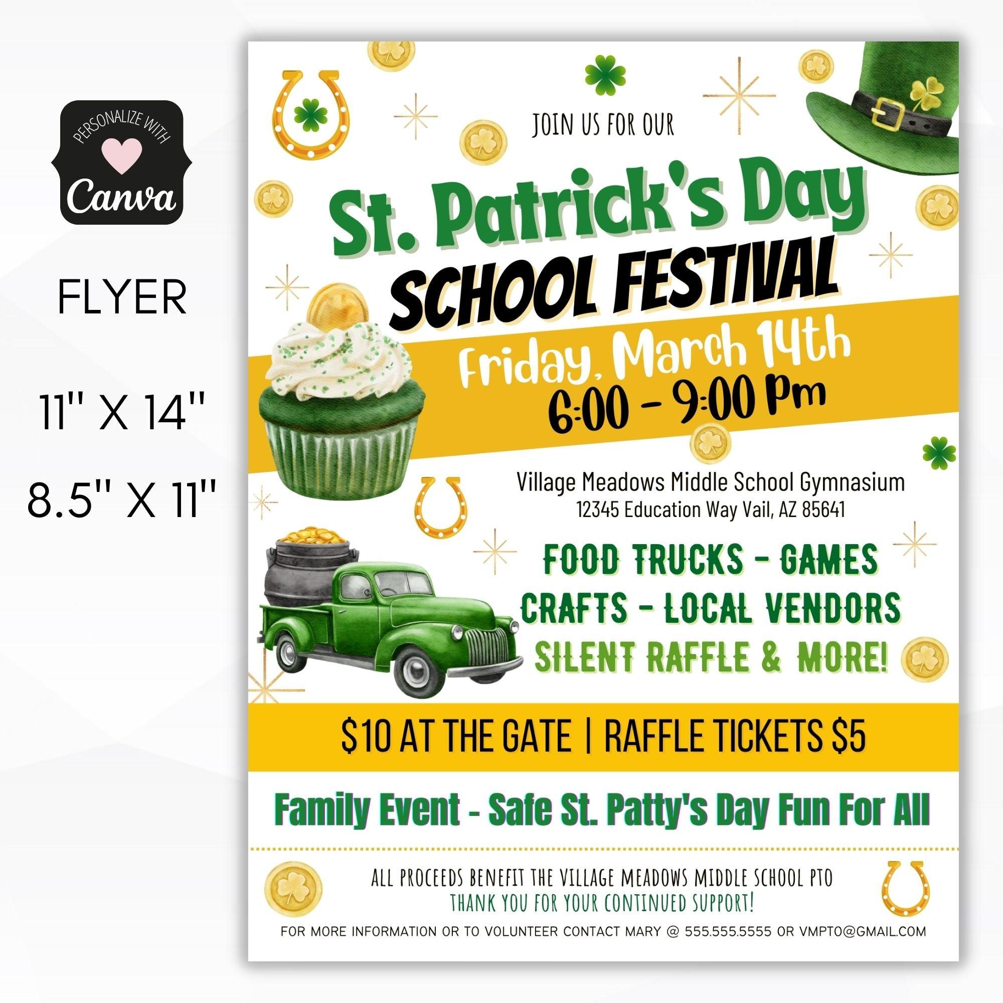 st patricks day festival flyer