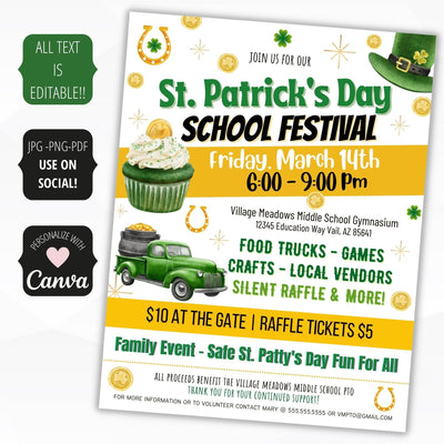 st pattys day festival flyer