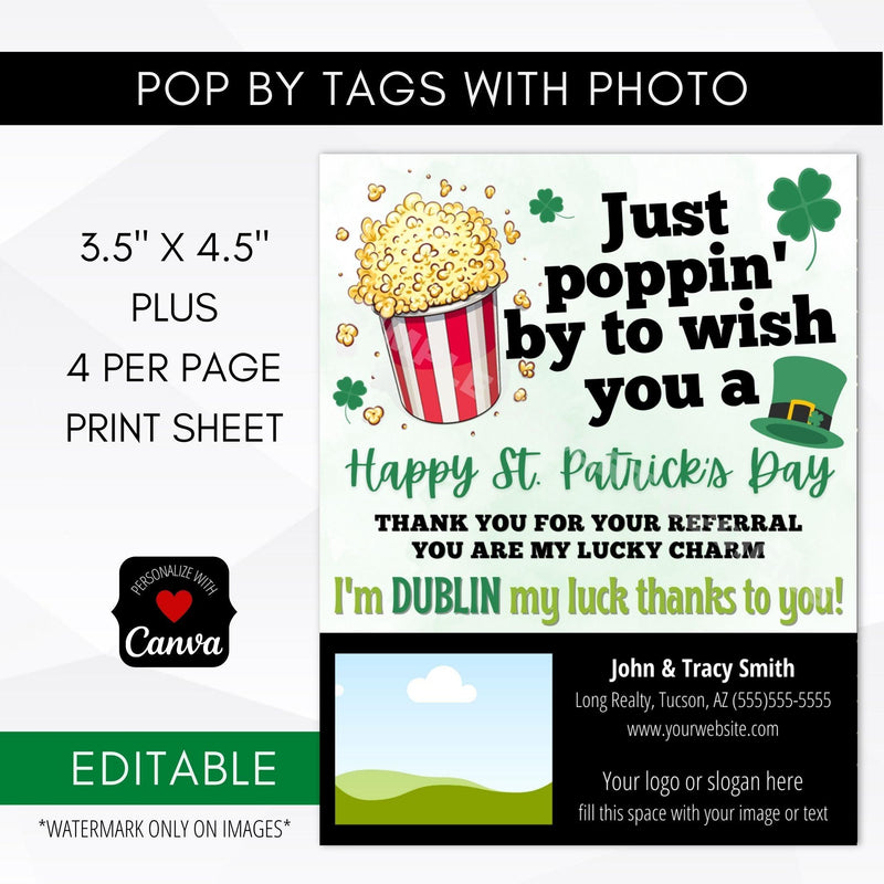 St Patricks Day Popcorn Pop Bys