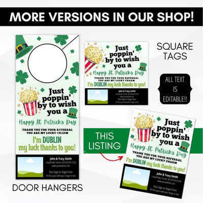 St. Patrick's Day Real Estate Pop By Gift Tags