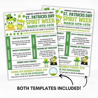 luck of the irish green theme spirit week for st patricks day