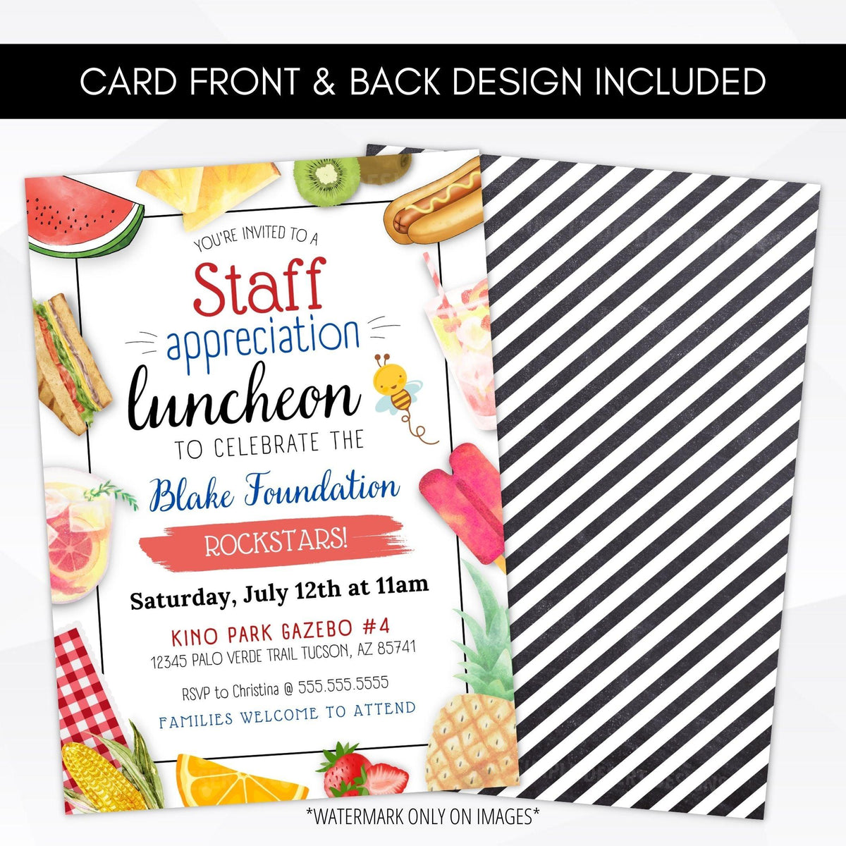 Staff Appreciation Invitation Template - Simple Desert Designs