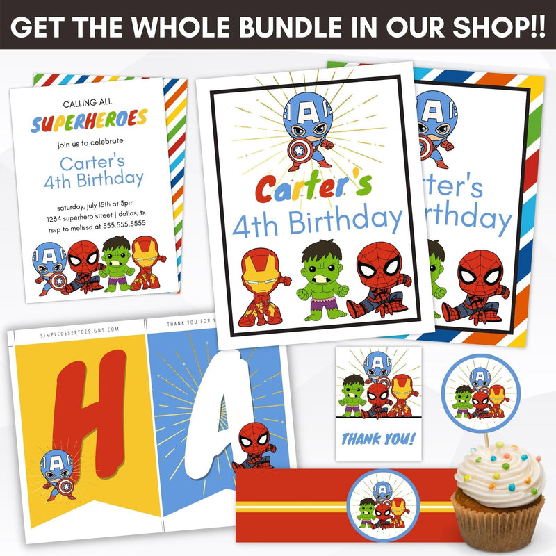 superhero birthday party invitation