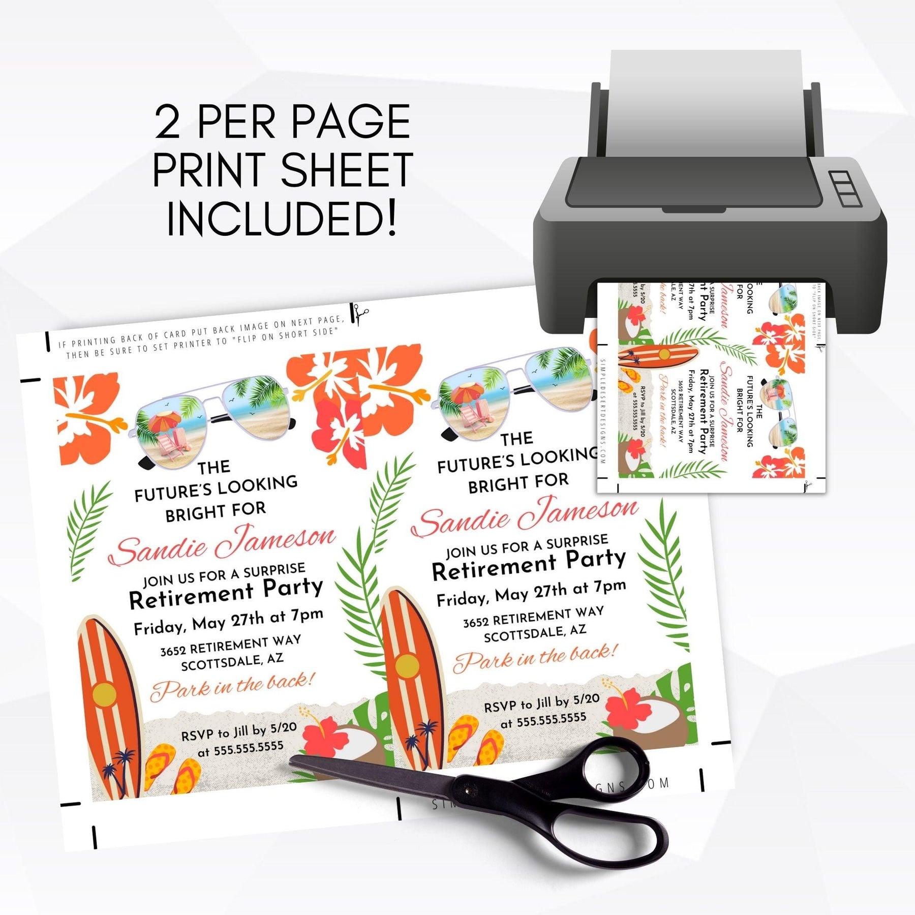 Surprise Retirement Party Invitation – Simple Desert Designs