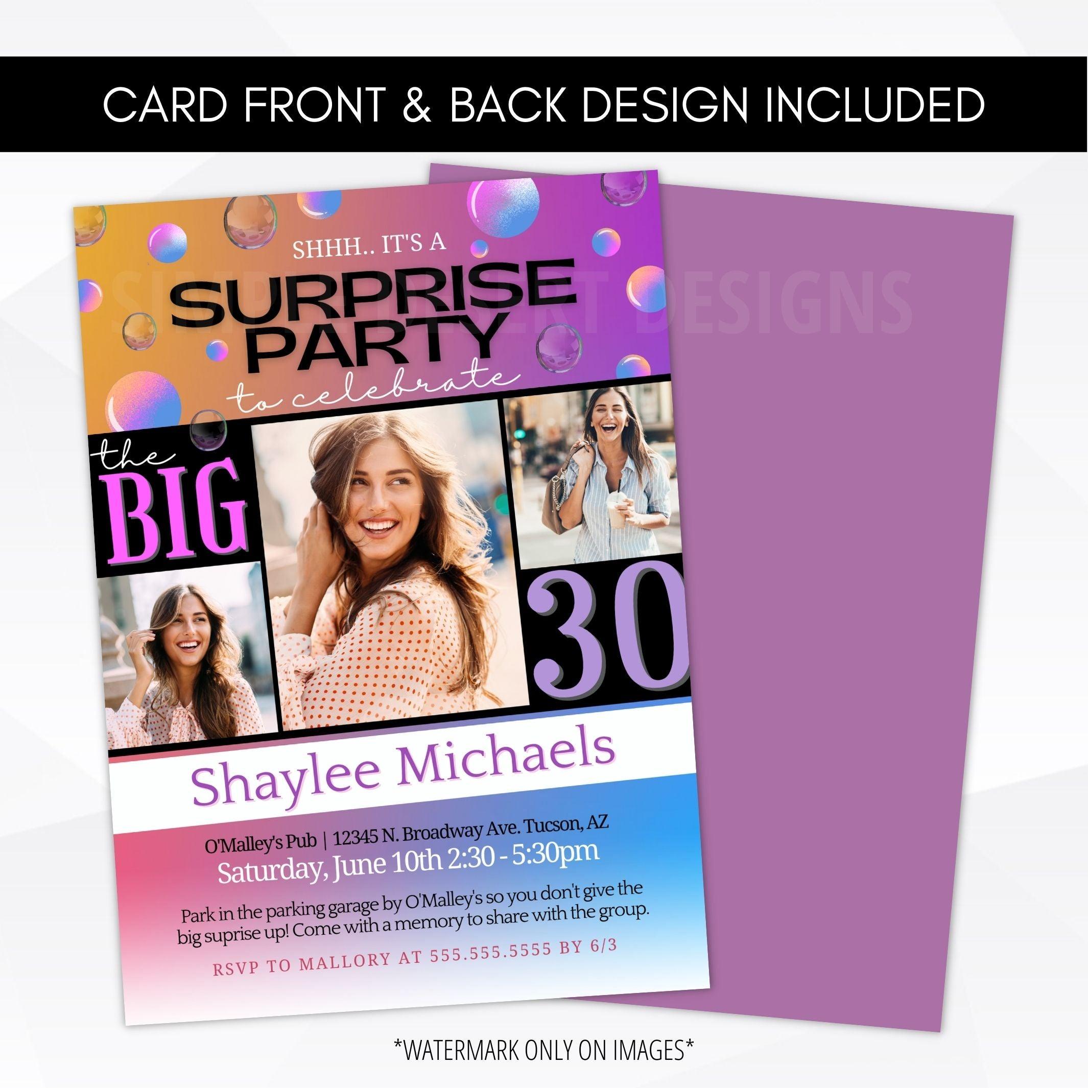 surprise birthday party ideas for her