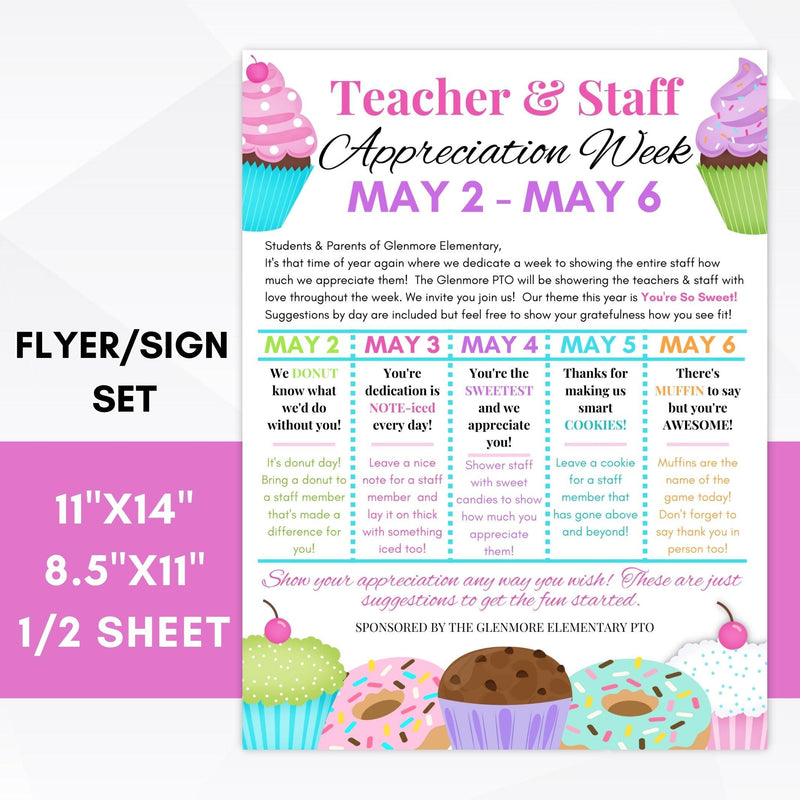 teacher and staff appreciation week invitation template