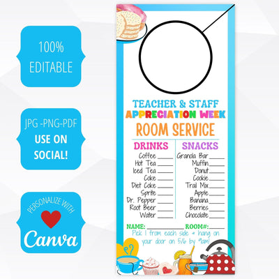 school pto pta ptc appreciation week room service template