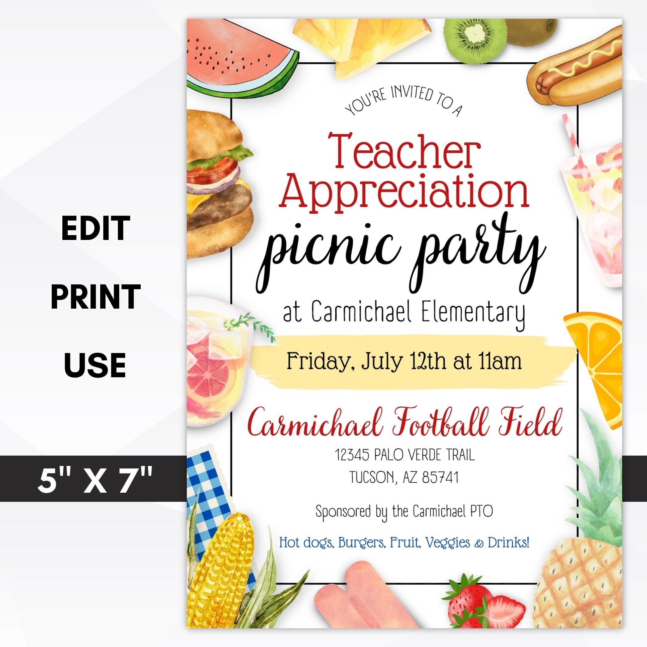 teacher appreciation week invitation