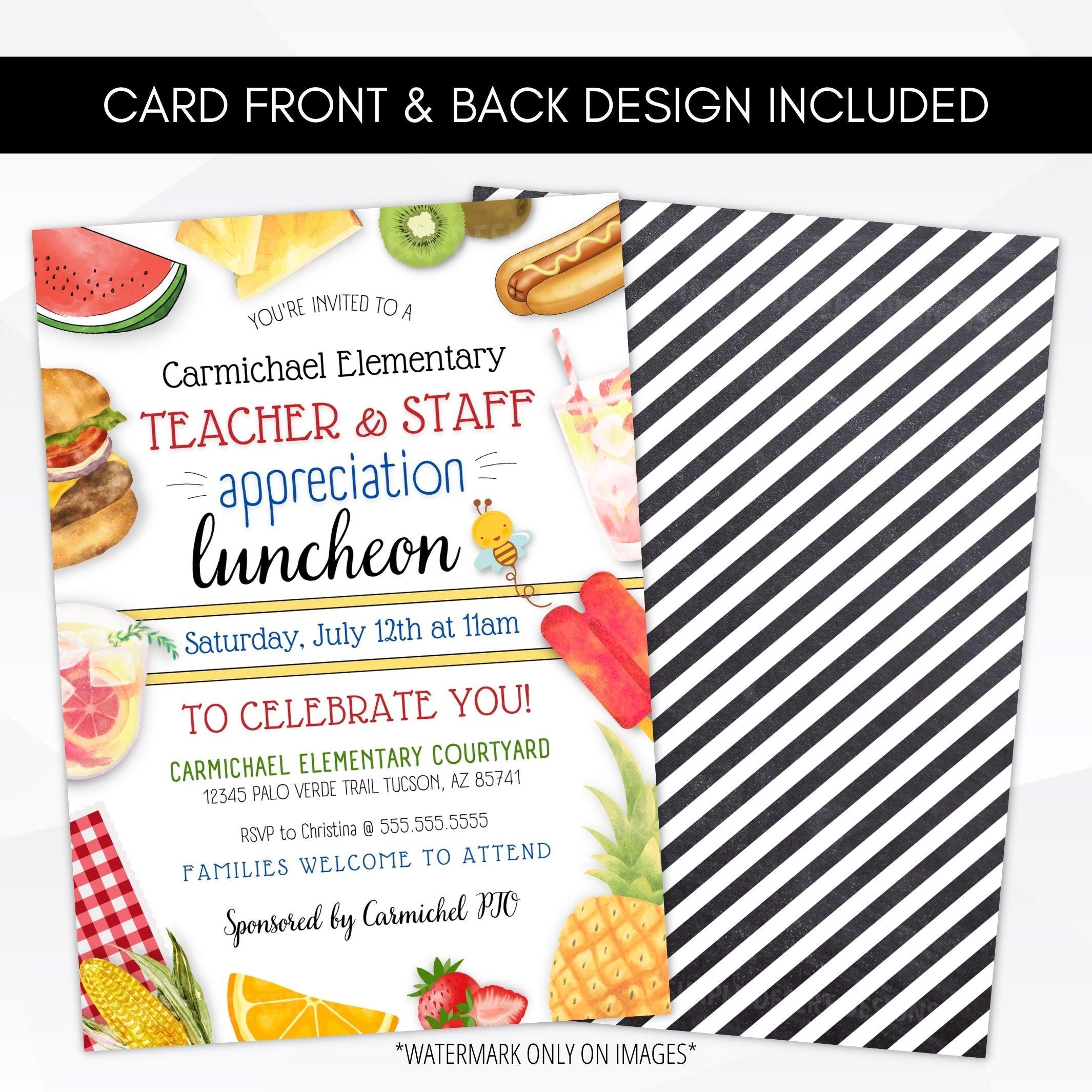 back to school party invitation