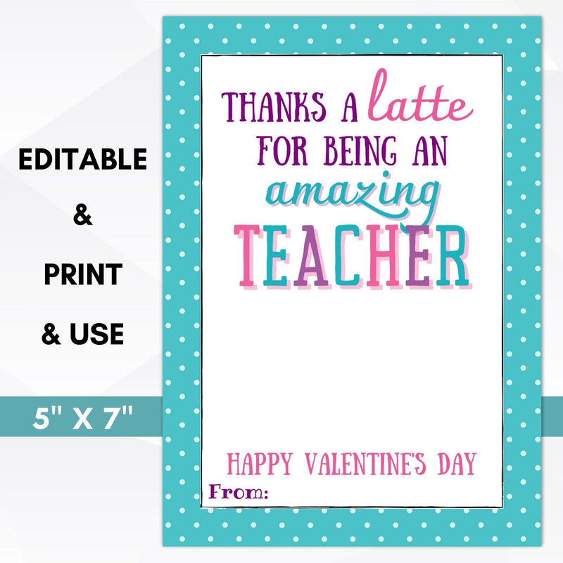 editable teacher appreciation gift card holder