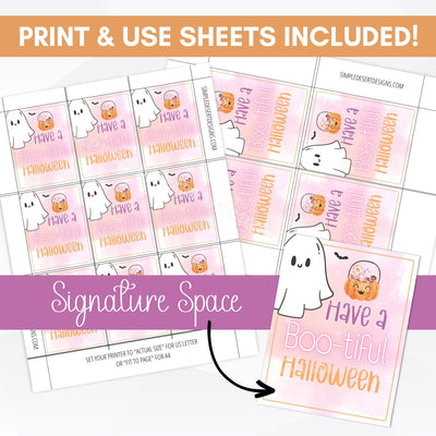printable halloween gift tags in two sizes for the price of 1
