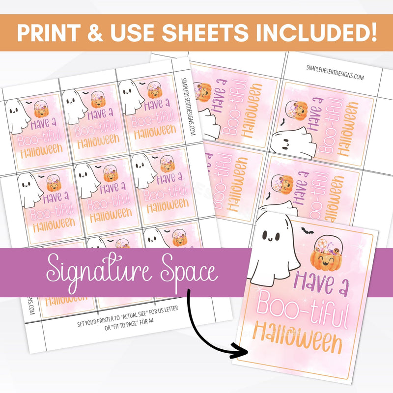 printable halloween gift tags in two sizes for the price of 1