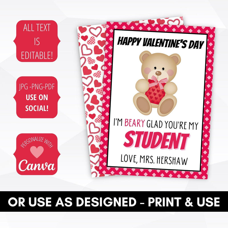 Gummy Bear Valentines for Kids