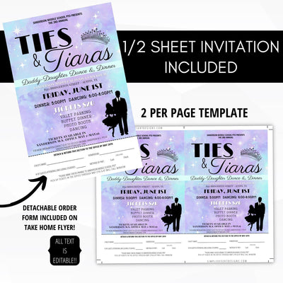 formal school dance ideas daddy daughter editable template for school pto mom leader take home flyer template