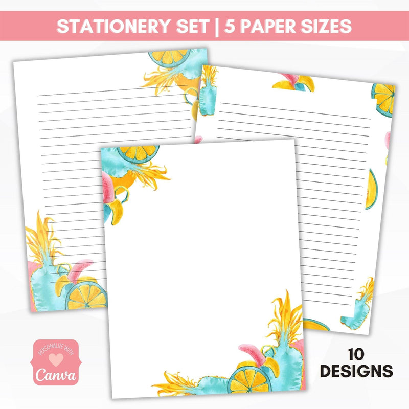 Tropical Art Journal Paper Stationery – Simple Desert Designs