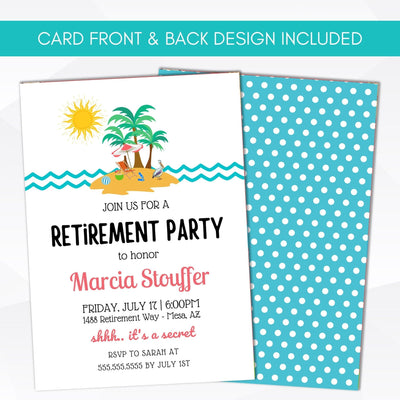 printable editable retirement party invitation