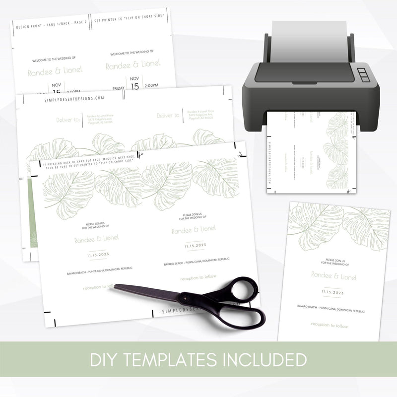 editable wedding invitation suite