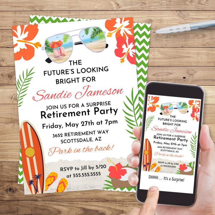 Surprise Retirement Party Invitation – Simple Desert Designs
