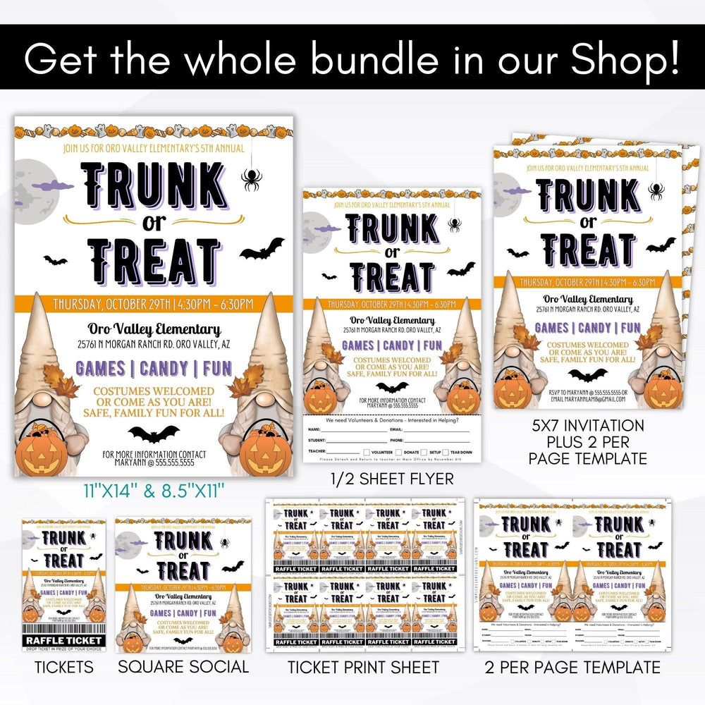 Trunk or Treat Flyer Template - Simple Desert Designs