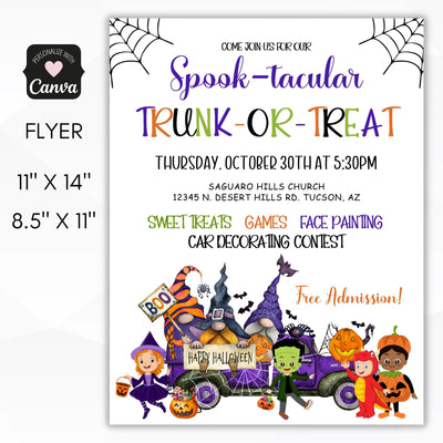 halloween trunk or treat flyer