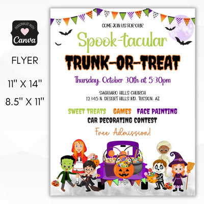 halloween trunk or treat invitation