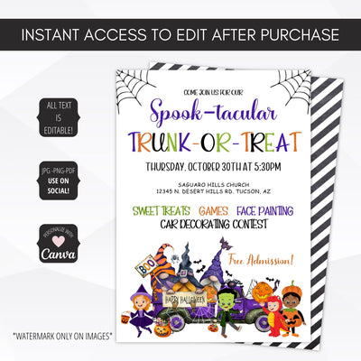 halloween party invitation for e invites or printing
