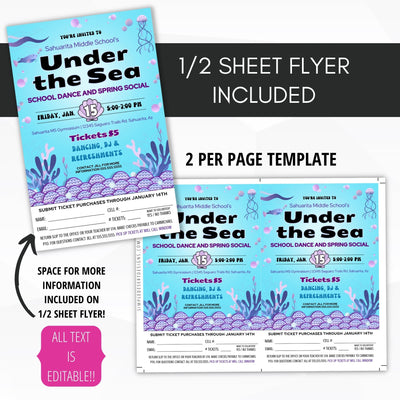 under the sea dance flyers