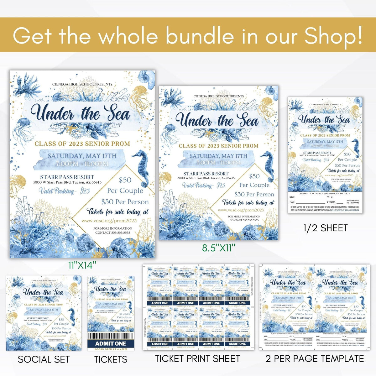 Under the Sea Dance Flyer Template - Simple Desert Designs