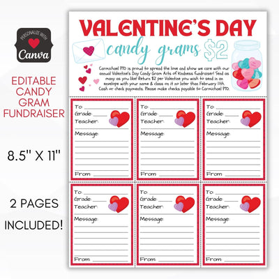 valentines candy gram fundraiser
