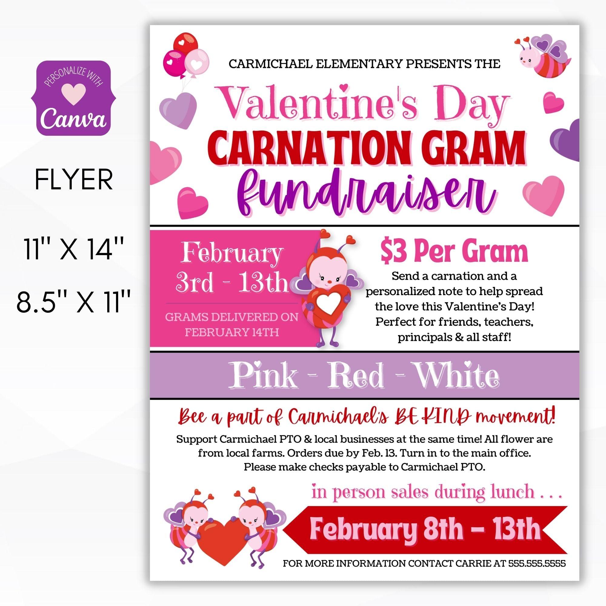 bee kind valentine's day flower fundraiser