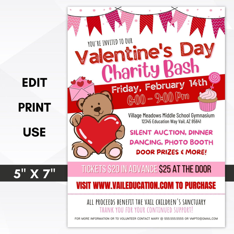 valentines charity dinner invite