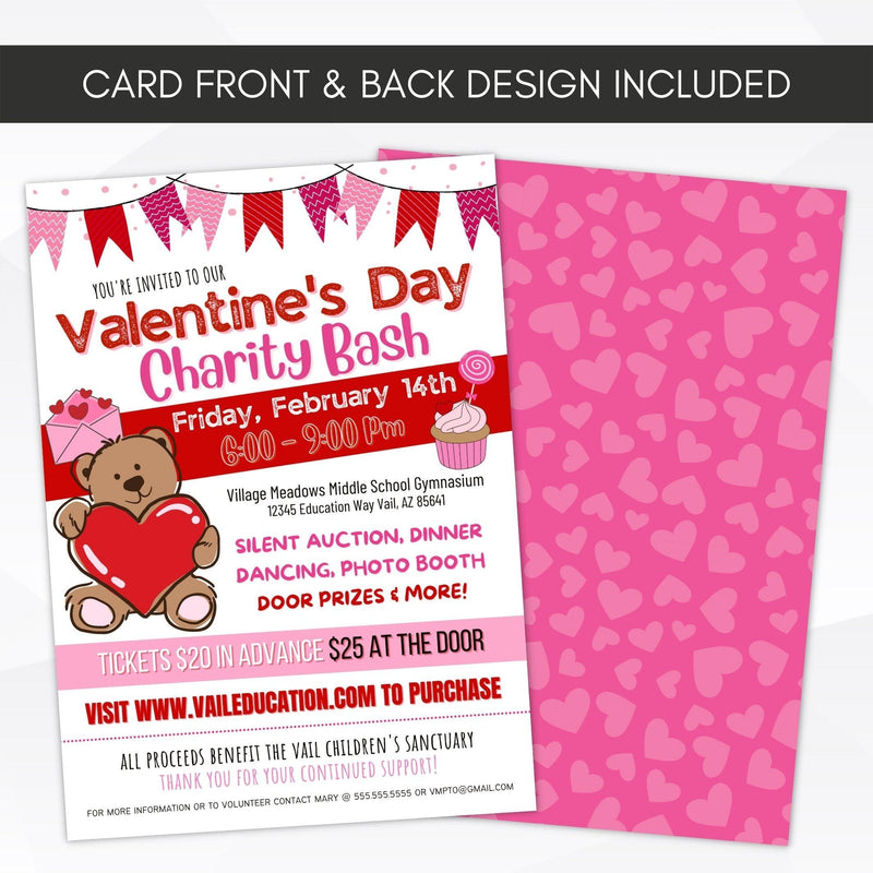 valentines day party invitation fundraiser idea