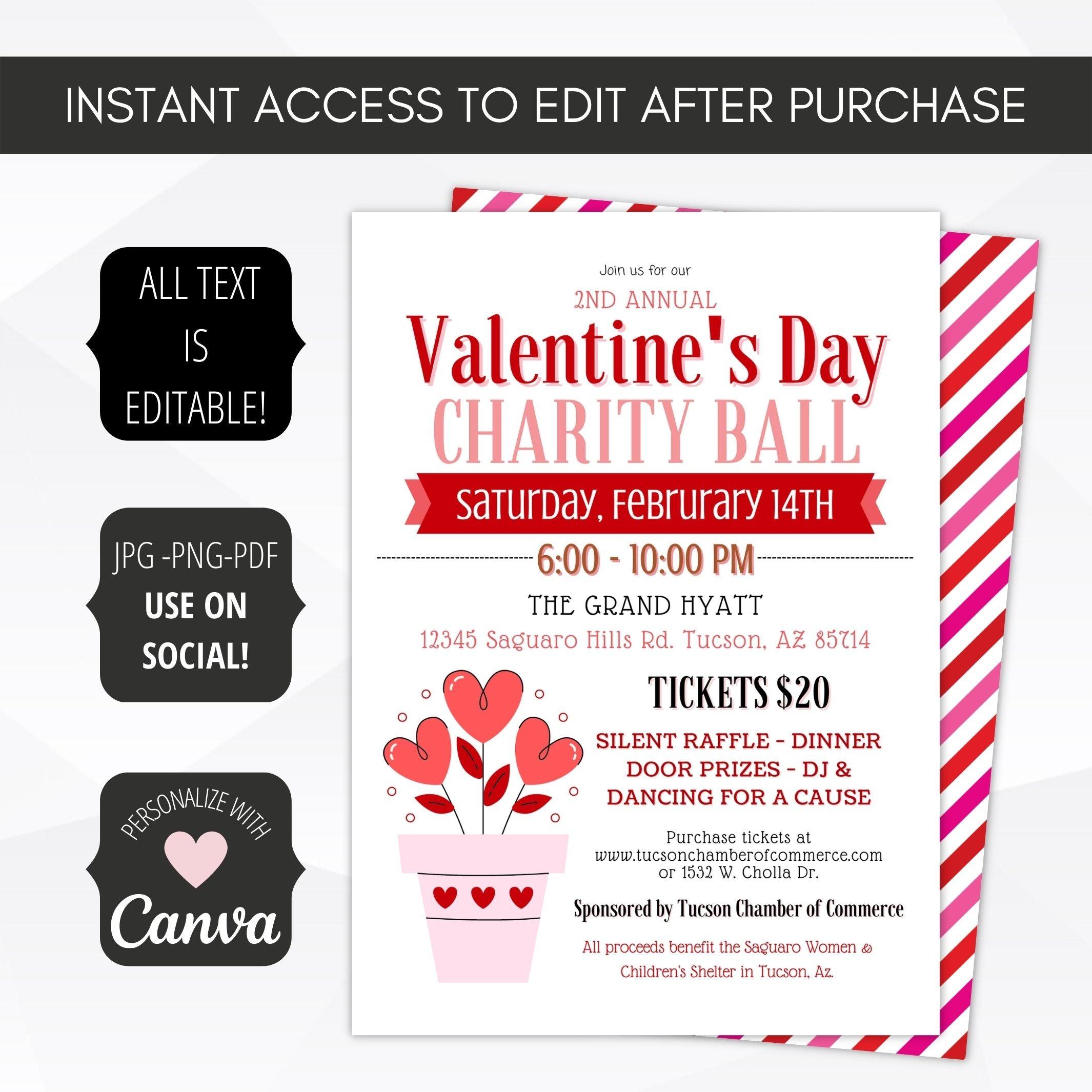 Valentine's Day dance invitation