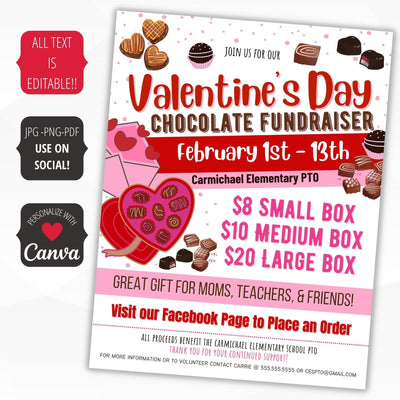 valentine's day chocolate sales fundraiser