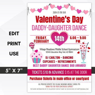 valentines daddy daughter dance invite