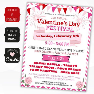 valentines festival invitation