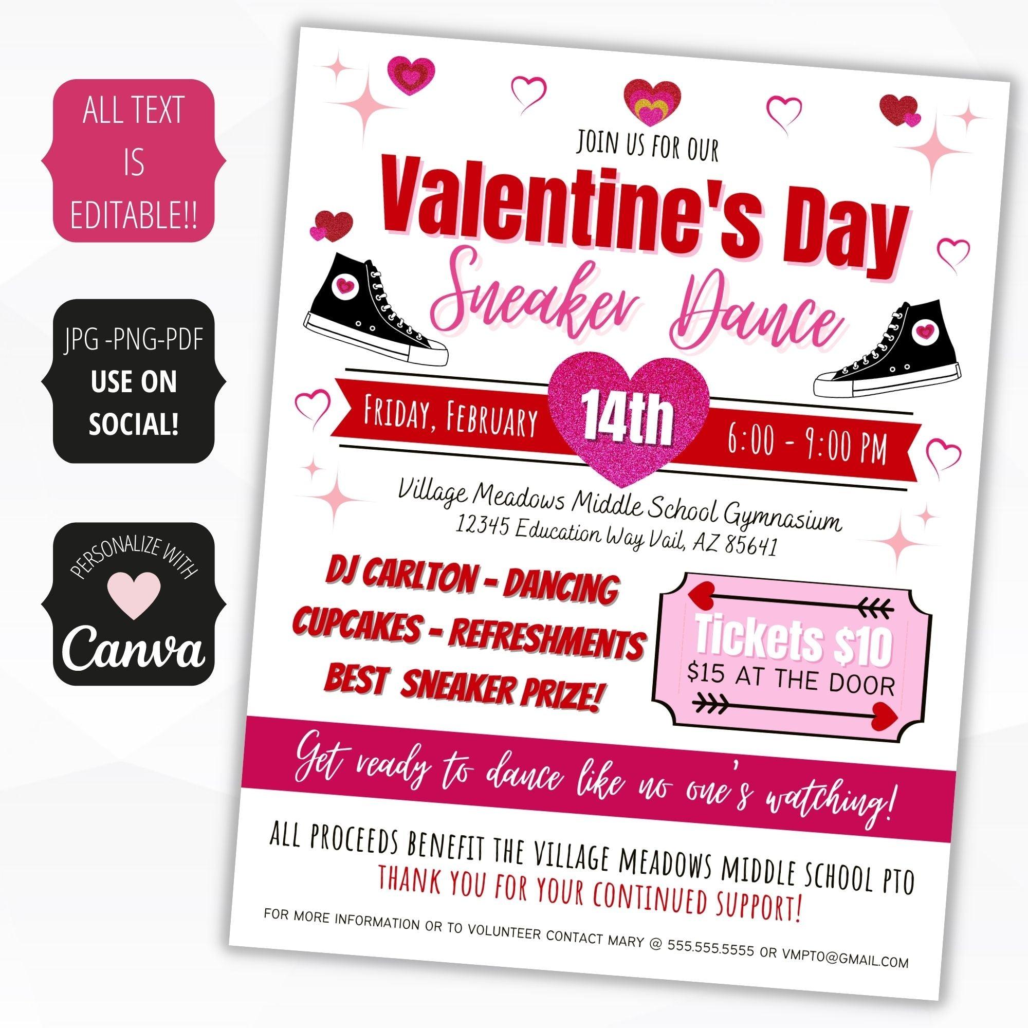 valentines school dance invitation