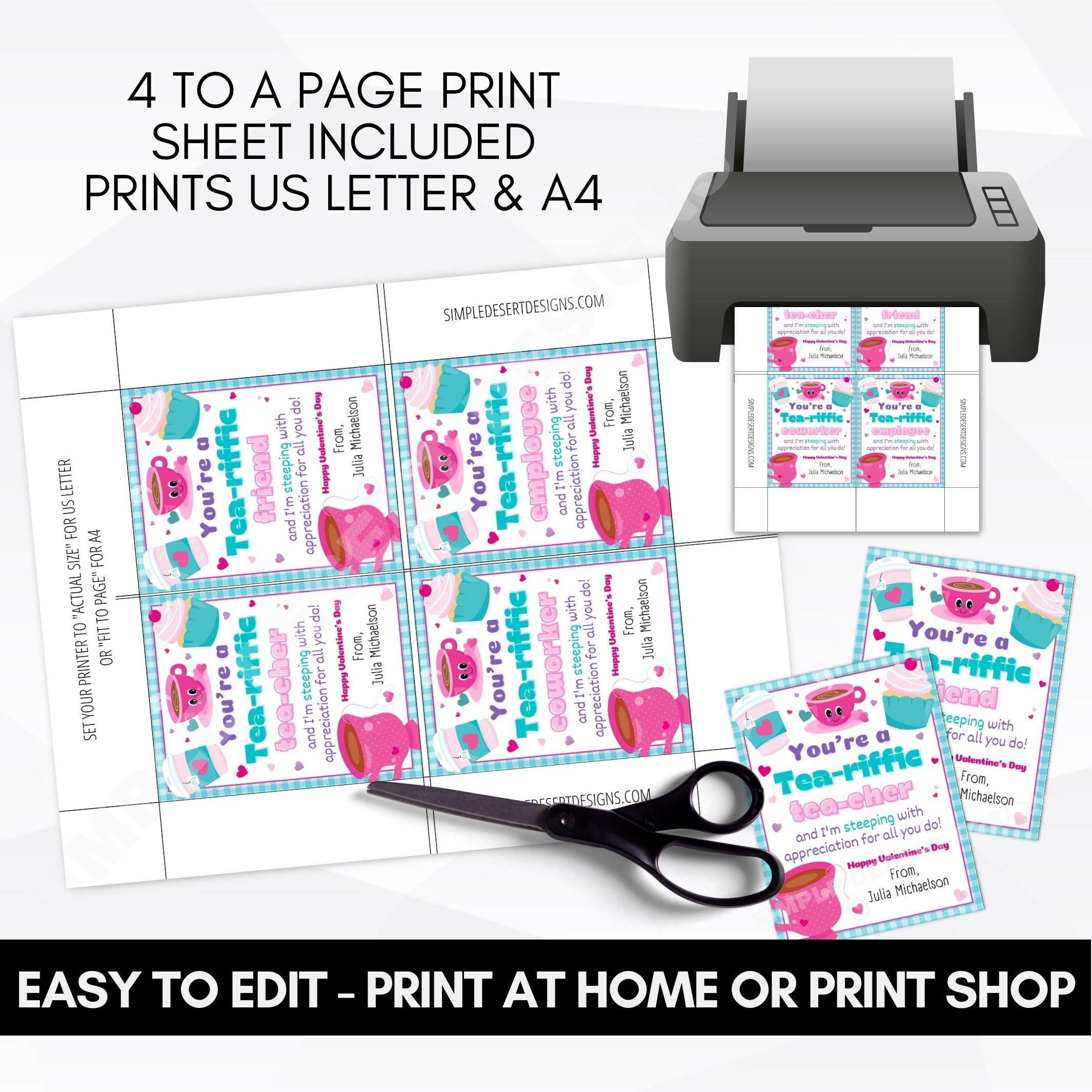 Tea theme appreciation week tag