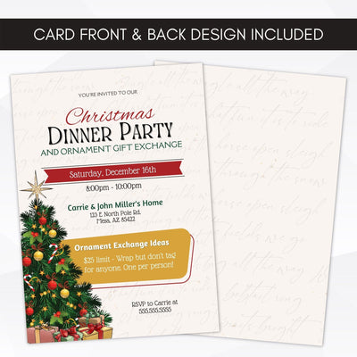 christmas party invitation retro