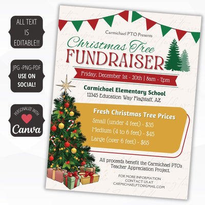 christmas charity nonprofit printable fundraiser idea