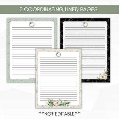 traditional romantic lined stationery set