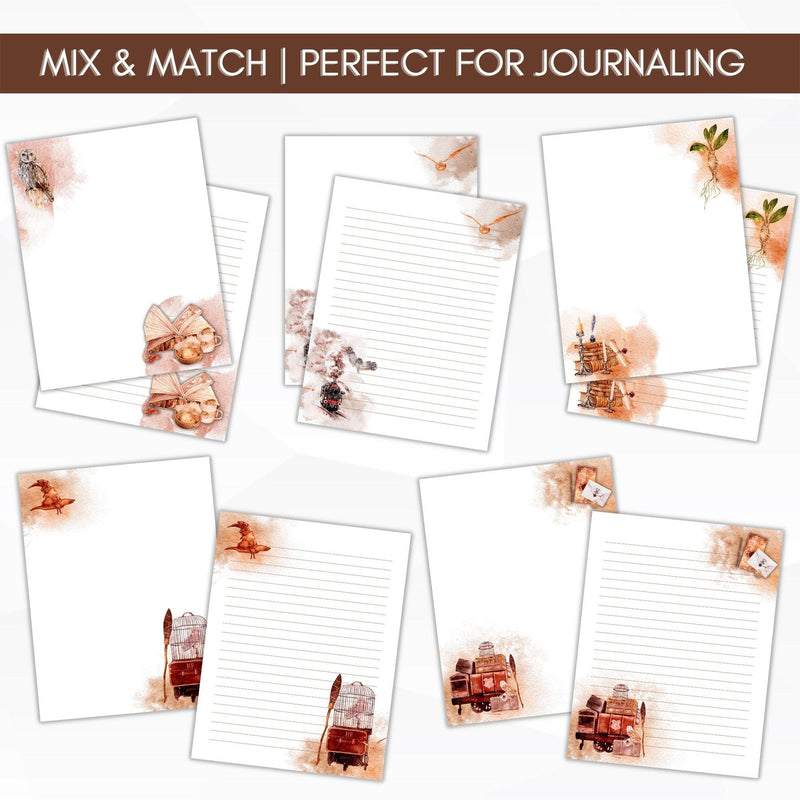 Vintage Wizard Journal Paper Stationery – Simple Desert Designs