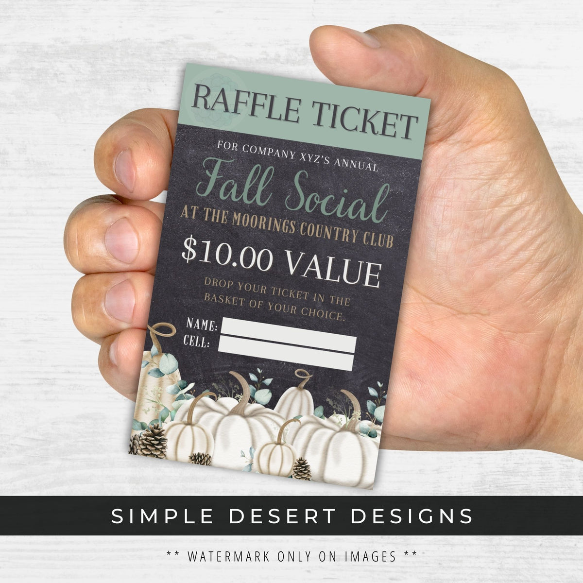 Hello Fall Raffle Printable Tickets Fall Festival Raffle Ticket Template - Simple Desert Designs