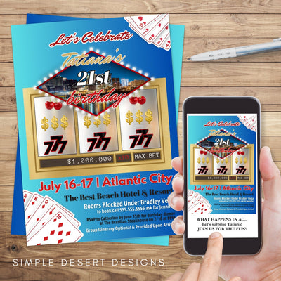 Riverboat casino party invitations for any occasion
