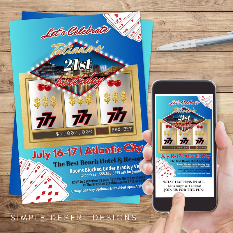 Riverboat casino party invitations for any occasion